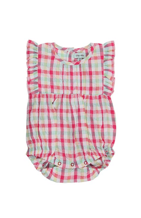 Organic Cotton Check Print Romper (Toddler)