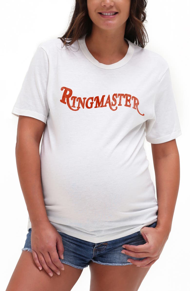 Bun Maternity Ringmaster Maternity Graphic Tee, Main, color, 