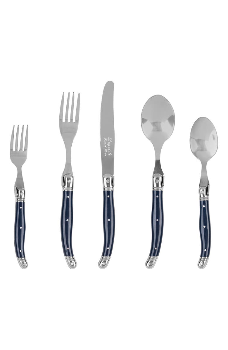 FRENCH HOME 20-Piece Laguiole Connoisseur Flatware Set, Main, color, Navy Blue
