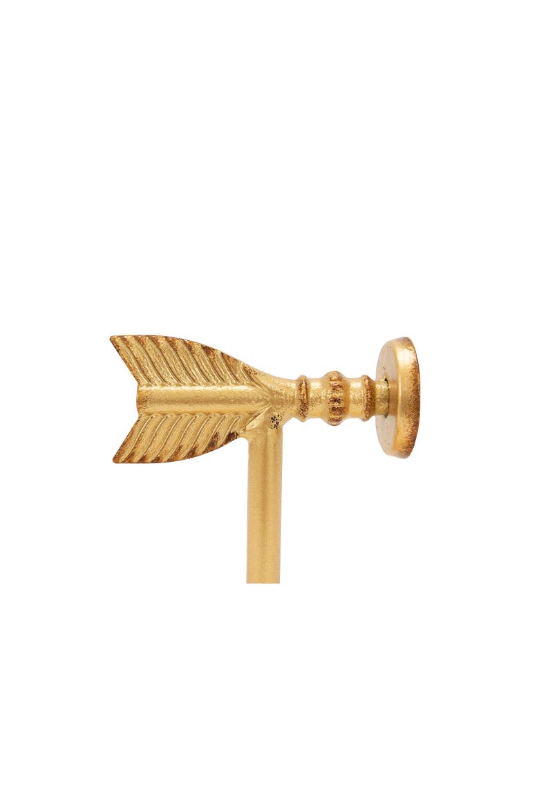 Decorative Cast Metal Arrow Bookends, Gold, Set of 2, Alternate, color, Gold