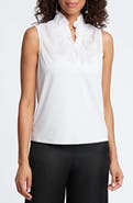 Foxcroft Tammy Ruffle Sleeveless Top