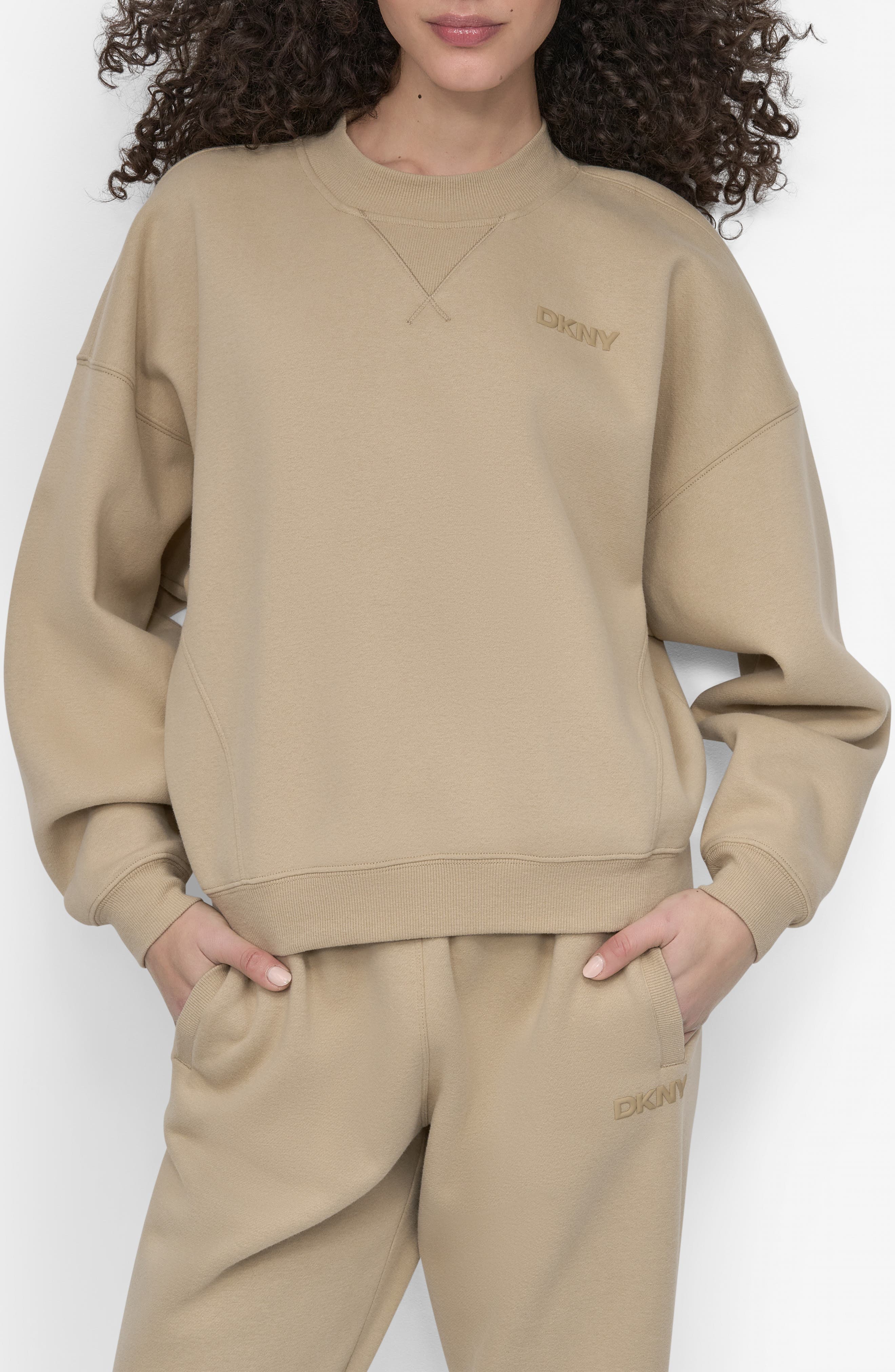 DKNY Logo Crop Sweatshirt