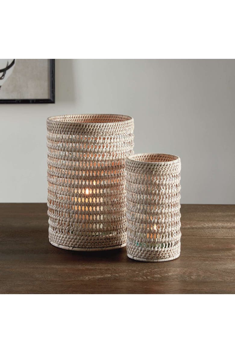 Burma Rattan Hurricane, Alternate, color, White