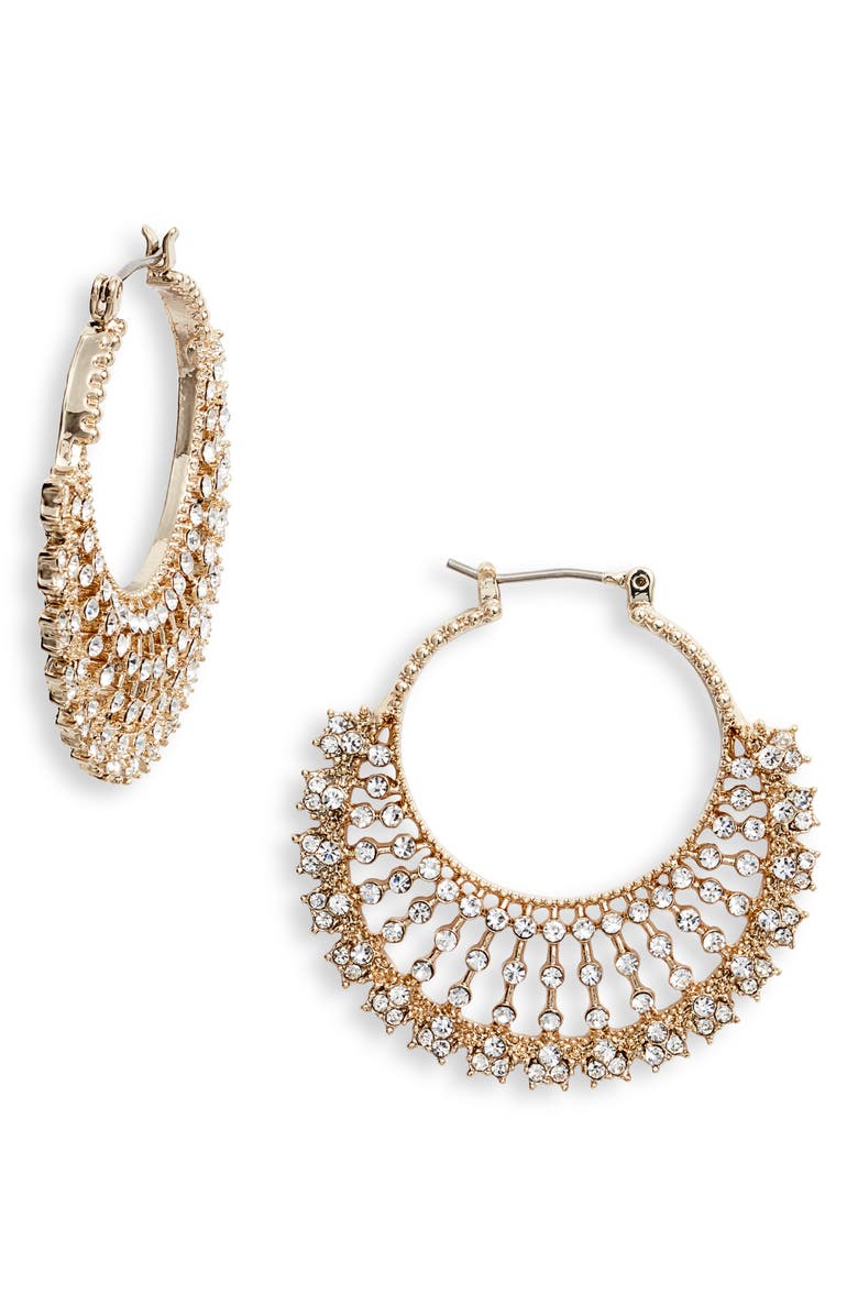 Marchesa Fan Hoop Earrings, Main, color, 