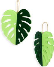 Leith Monstera Leaf Drop Earrings