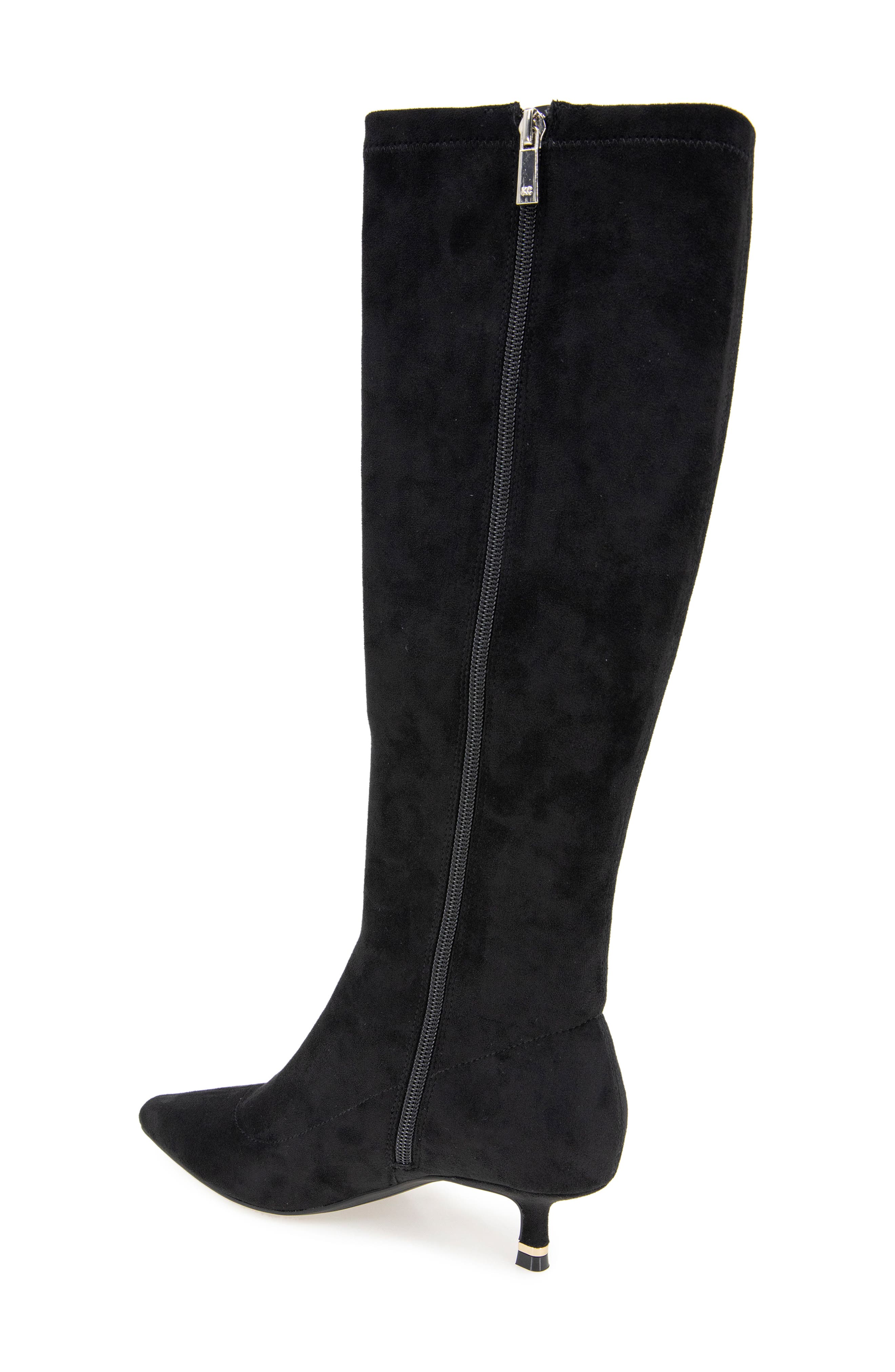 Kenneth Cole Meridith Knee High Boot, Alternate, color, Black Microsuede