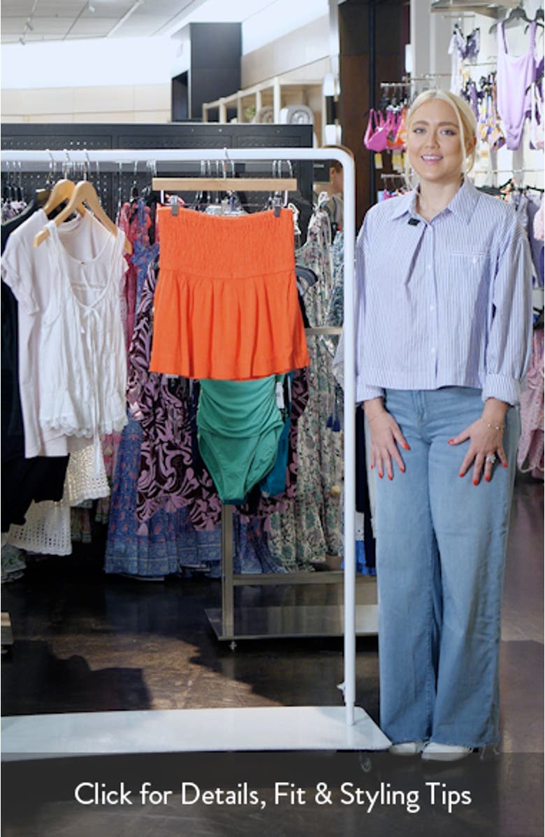 Smocked High Waist Miniskirt, sales video thumbnail