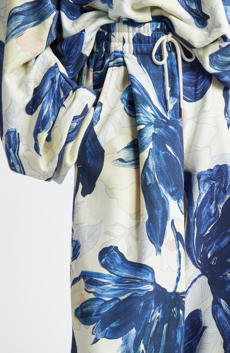 Dries Van Noten Hadium Floral Pleated Cotton Wide Leg Pants, Alternate, color, 