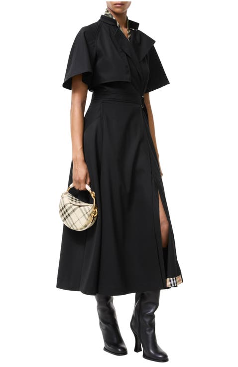 Wool Twill Wrap Dress