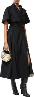 Burberry Wool Twill Wrap Dress