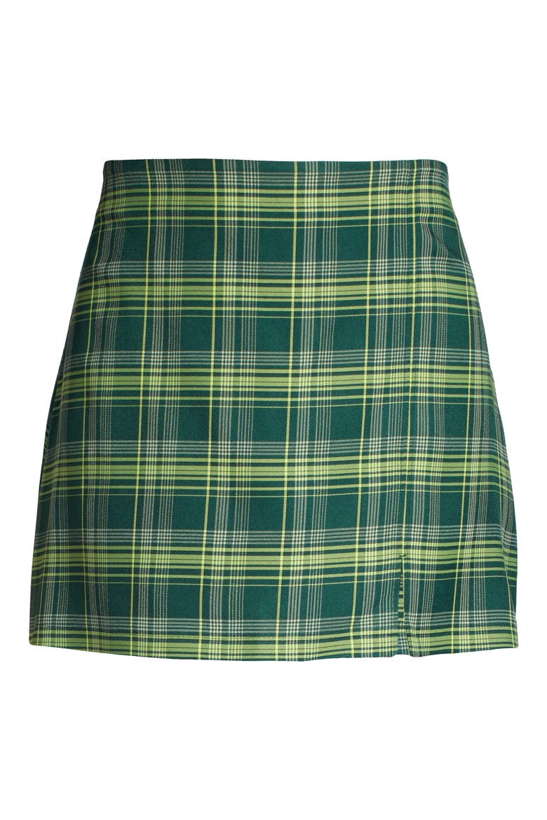 Plaid Miniskirt, Alternate, color, GREEN VERONIKA PLAID