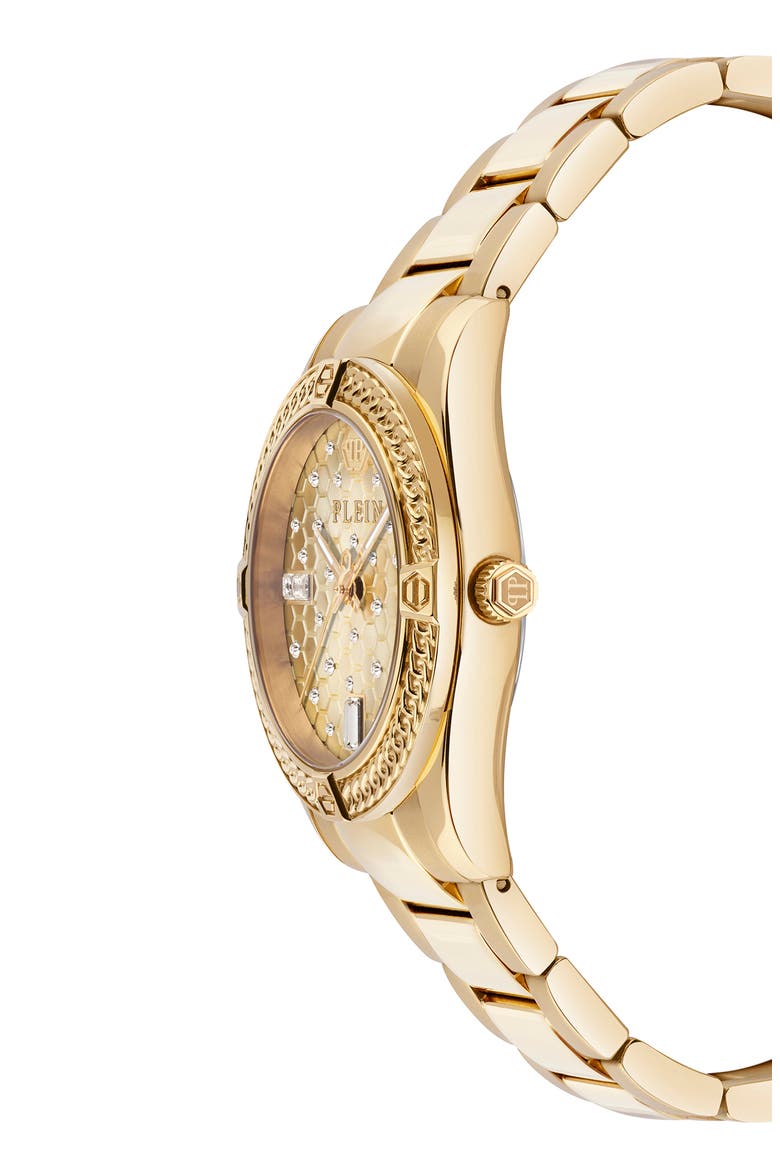 Icon Chain Bracelet Watch, 36mm, Alternate, color, IP YELLOW GOLD