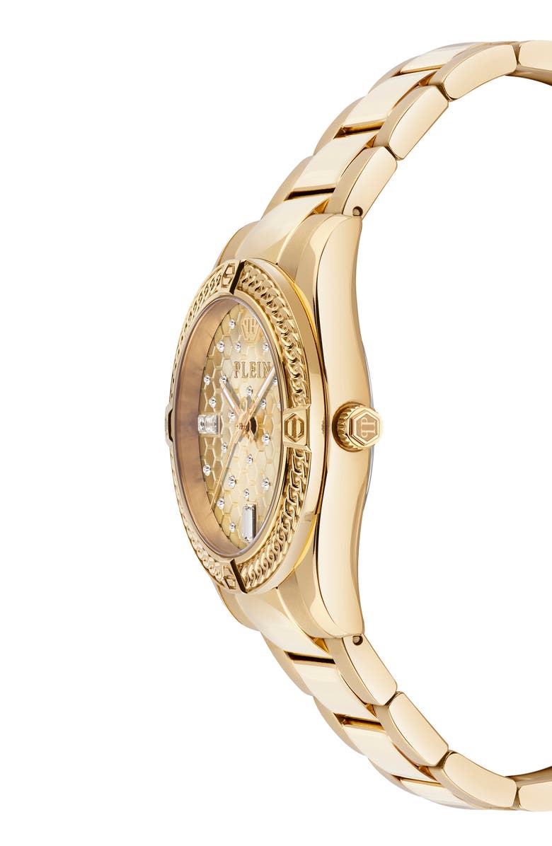 PHILIPP PLEIN Icon Chain Bracelet Watch, 36mm, Alternate, color, Ip Yellow Gold