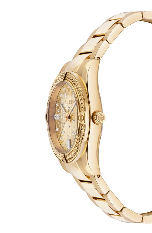 Philipp Plein Plein Icon Chain Crystal Watch In Gold | ModeSens display picture 1