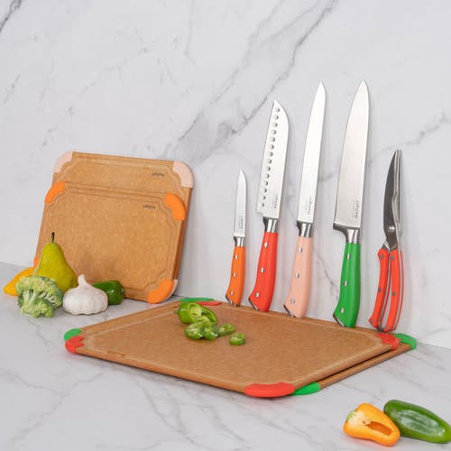 Eli Home 9 Piece Cuttingwise Cutting Boards + Knife Set In Multi