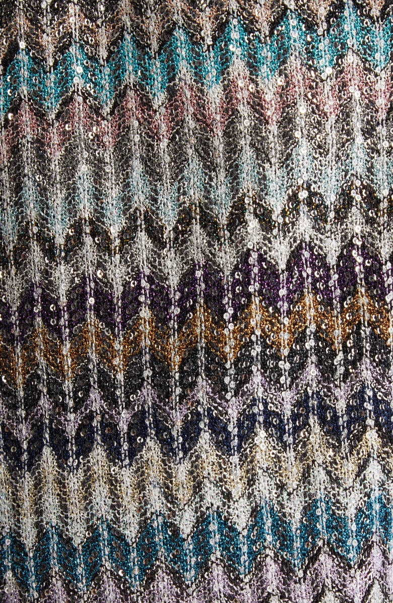 Missoni Sequin Long Jacquard Coat, Alternate, color, 