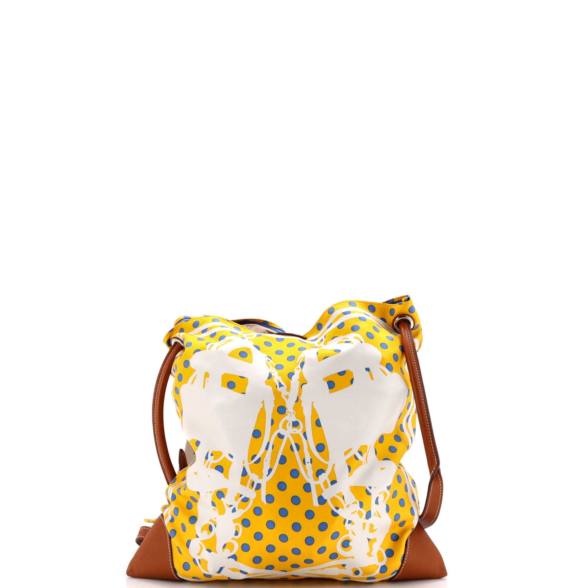 Silky City Bag Printed Silk and Leather PM, Alternate, color, Yellow