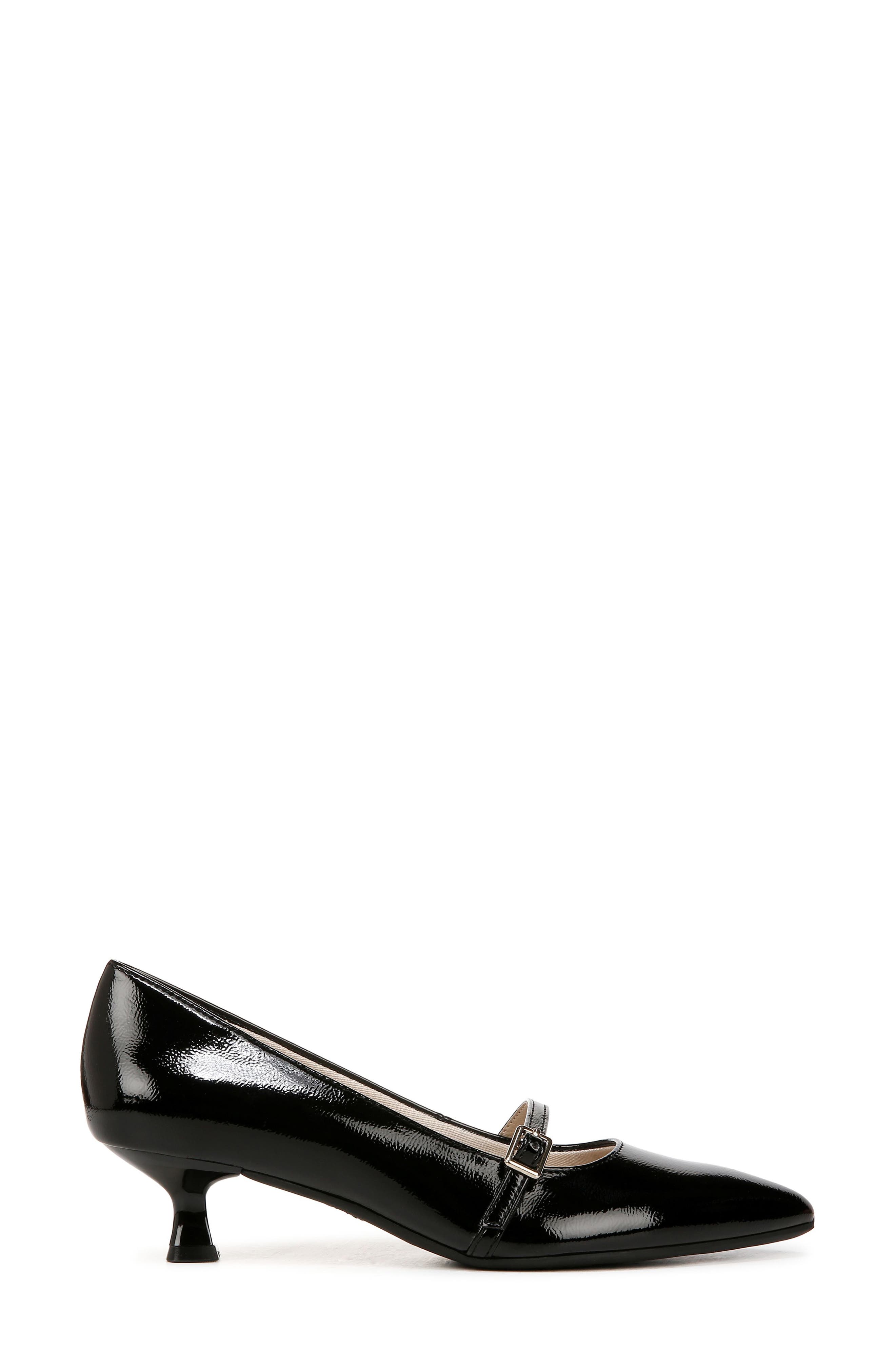 LifeStride Madelyn Mary Jane Pointed Toe Kitten Heel Pump, Alternate, color, Black