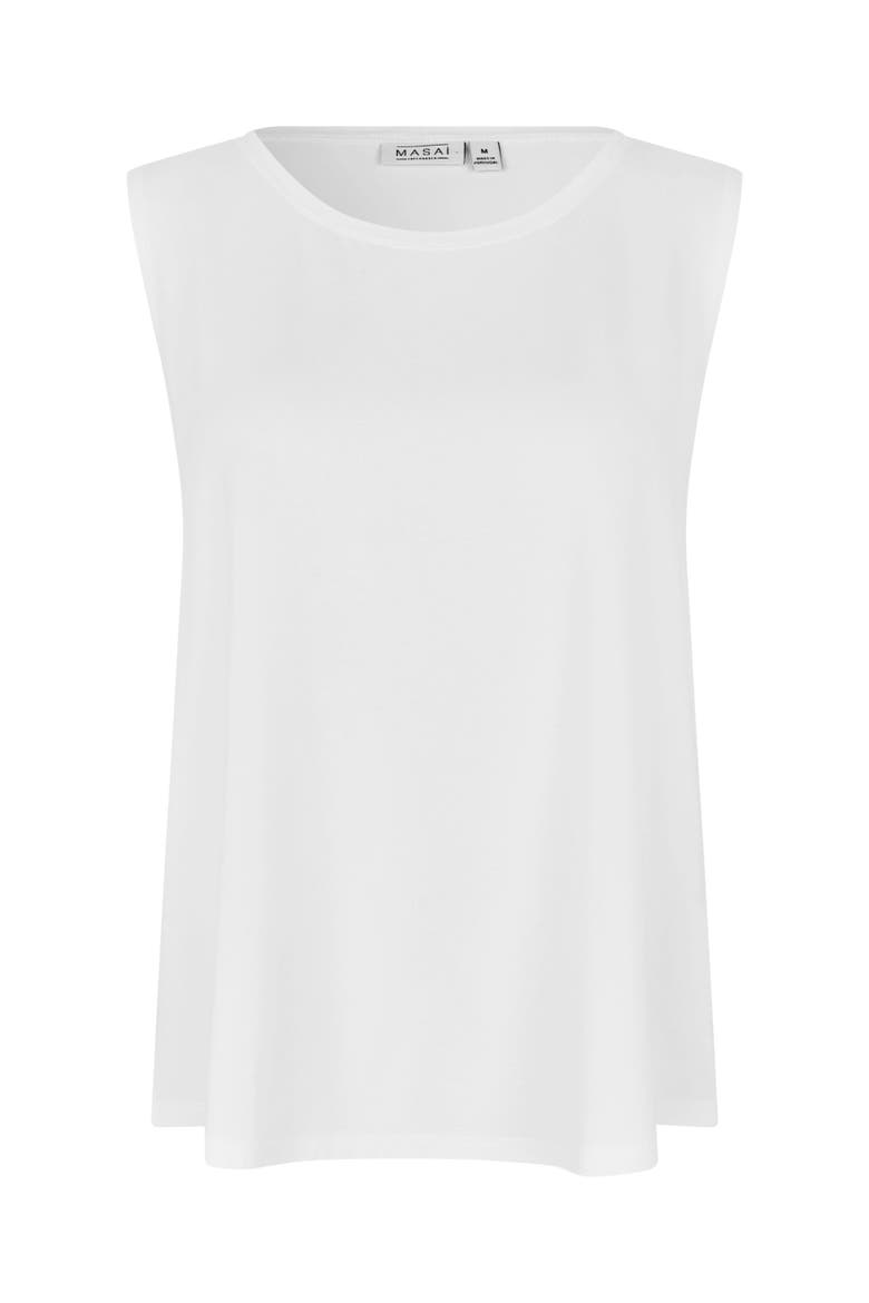 Maelisa Scoop Neck Sleeveless Top, Alternate, color, White