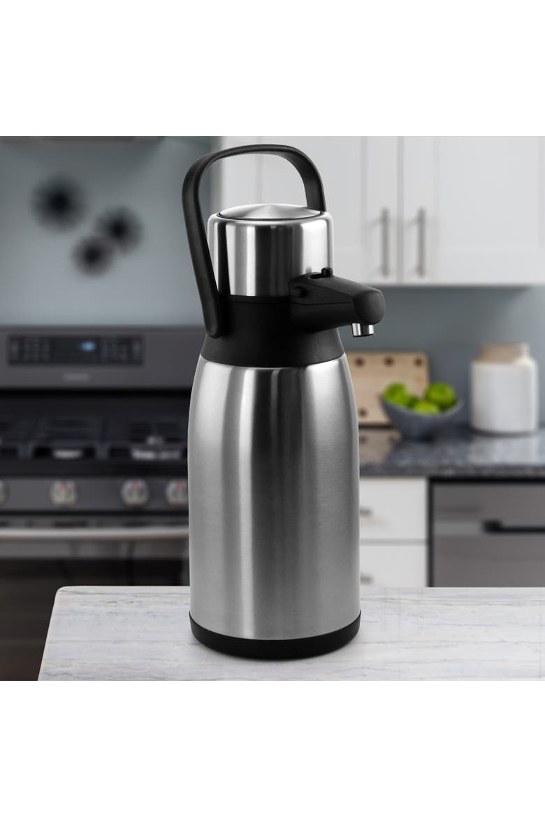 3.17 Quart Stainless Steel Airpot Hot Water Dispenser, Alternate, color, Silver
