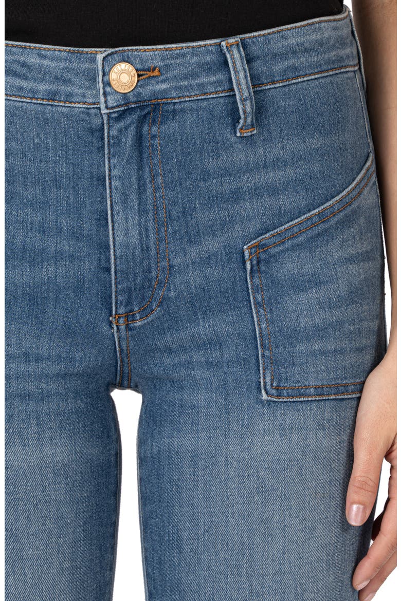 Kelsey Patch Pocket High Waist Ankle Flare Jeans, Alternate, color, INSPIRATION