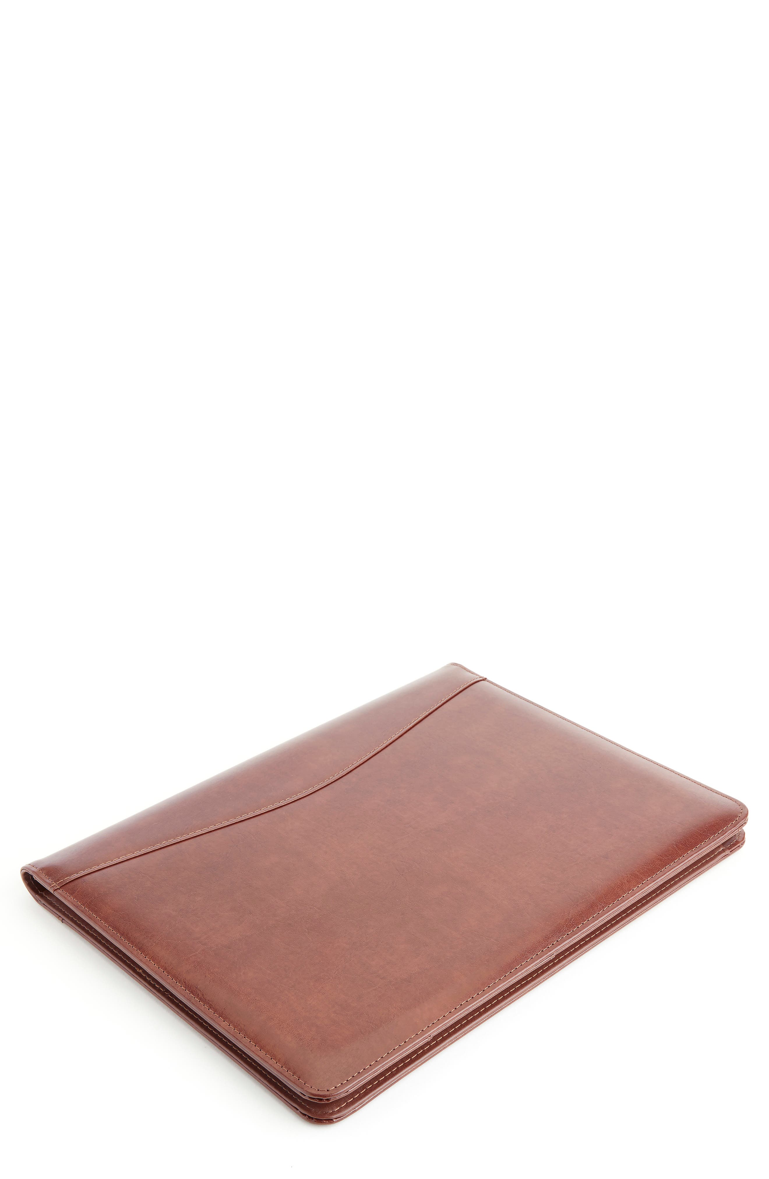 Leather Writing Portfolio Cover, Main, color, BRITISH TAN