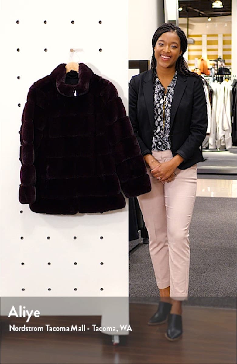 Faux Fur Stand Collar Coat, sales video thumbnail