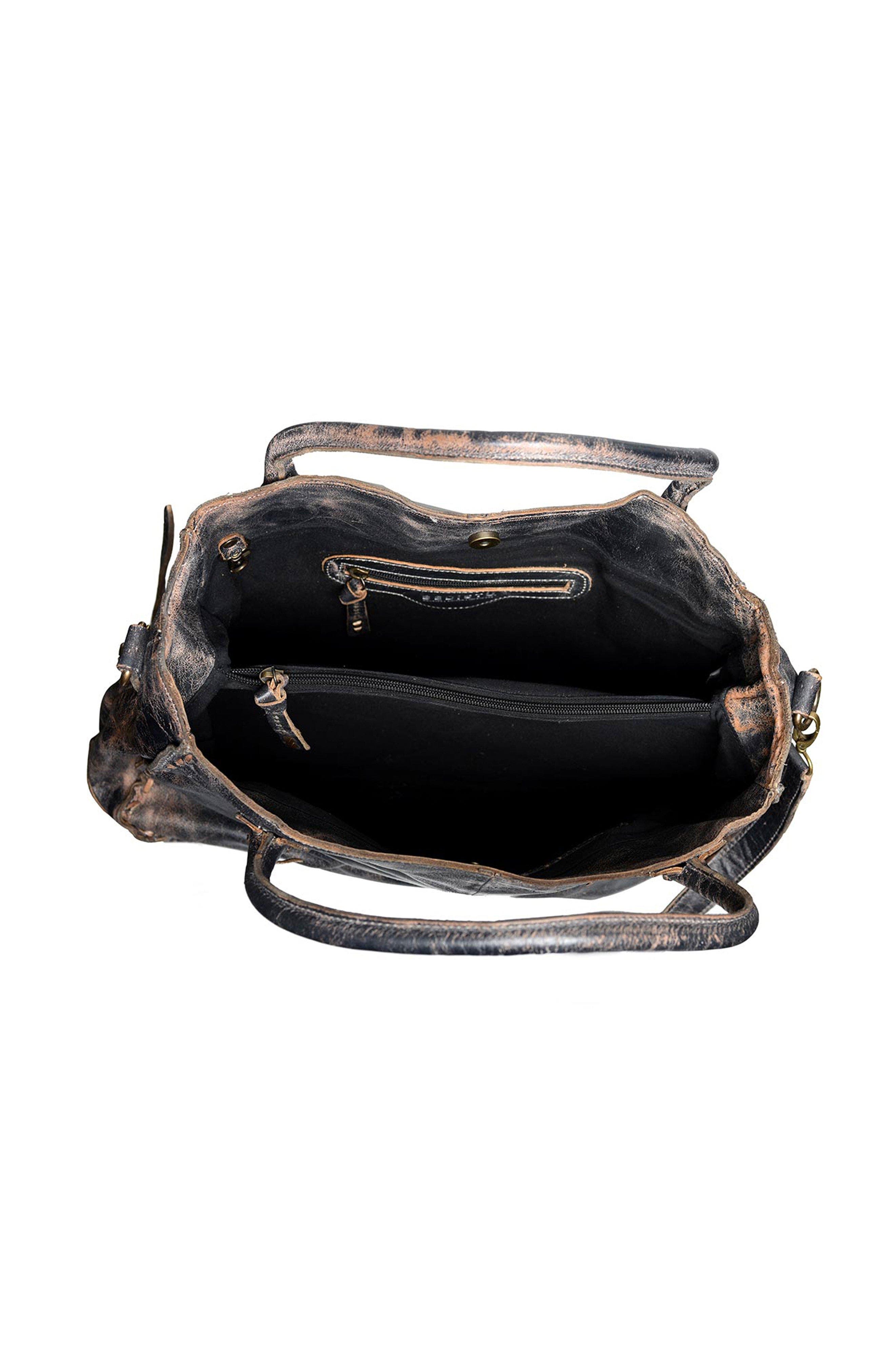 Bed Stu Rockaway Handbag, Alternate, color, Black Lux