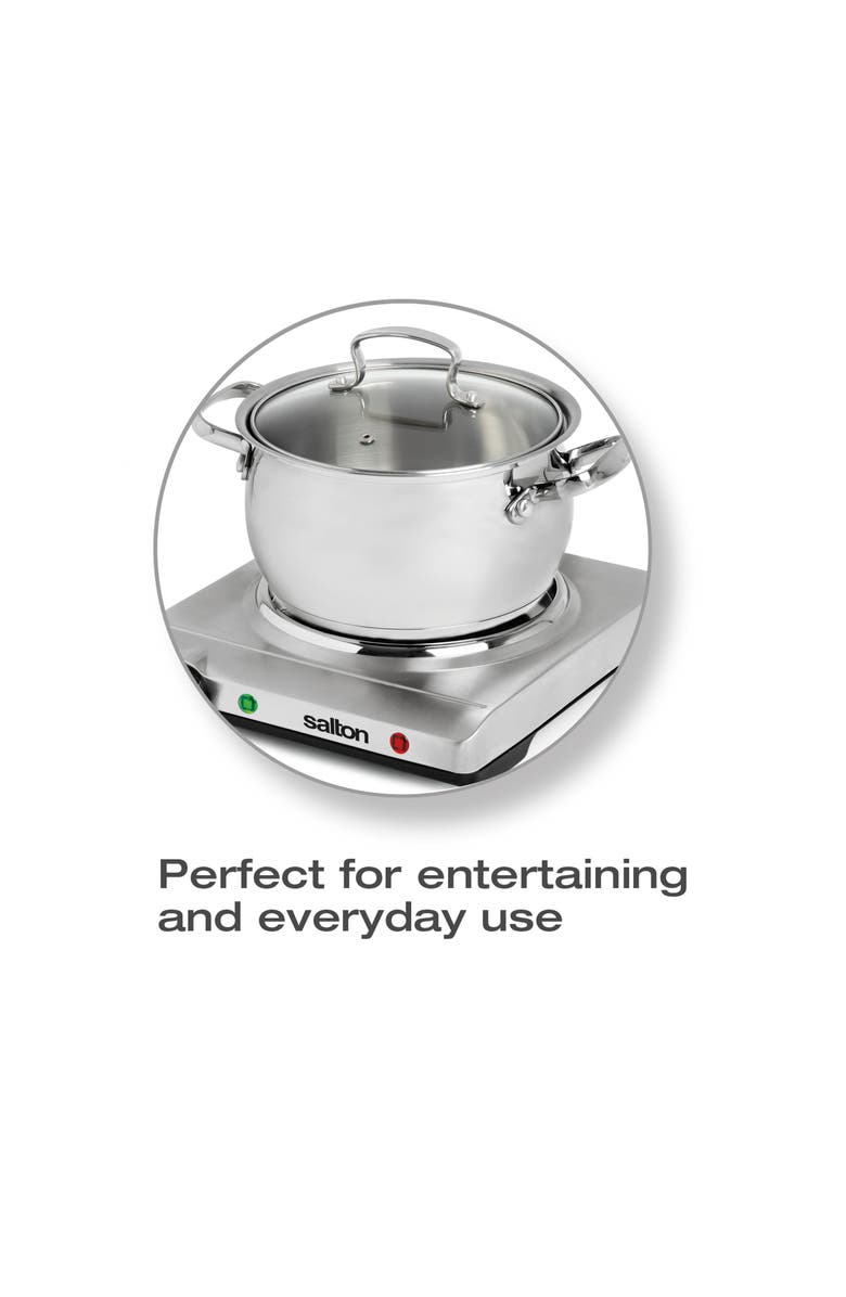 Salton Stainless Steel Portable Cooktop, Alternate, color, Silver