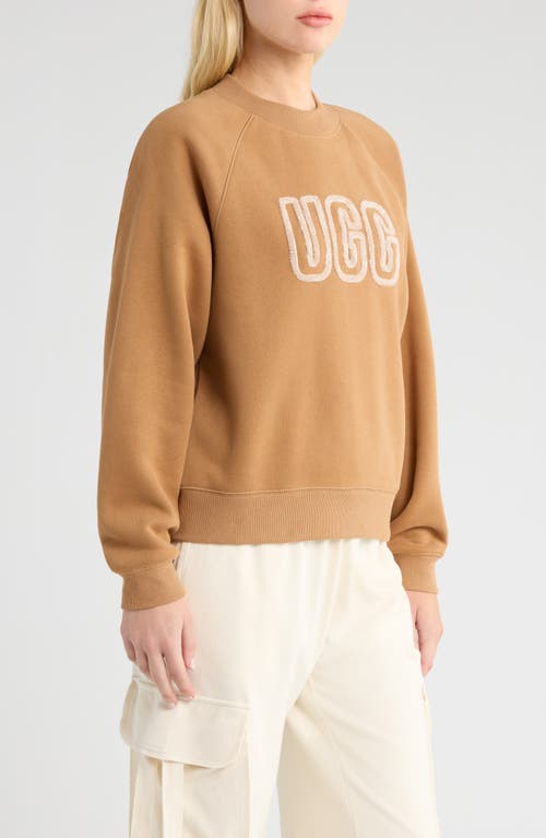 Ugg(r) Logo Crewneck Sweatshirt In Brown