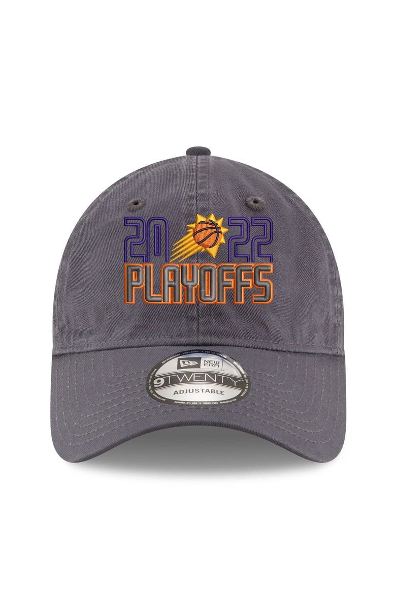 New Era Men's New Era Gray Phoenix Suns 2022 NBA Playoffs Bubble Letter 9TWENTY Adjustable Hat, Alternate, color,
