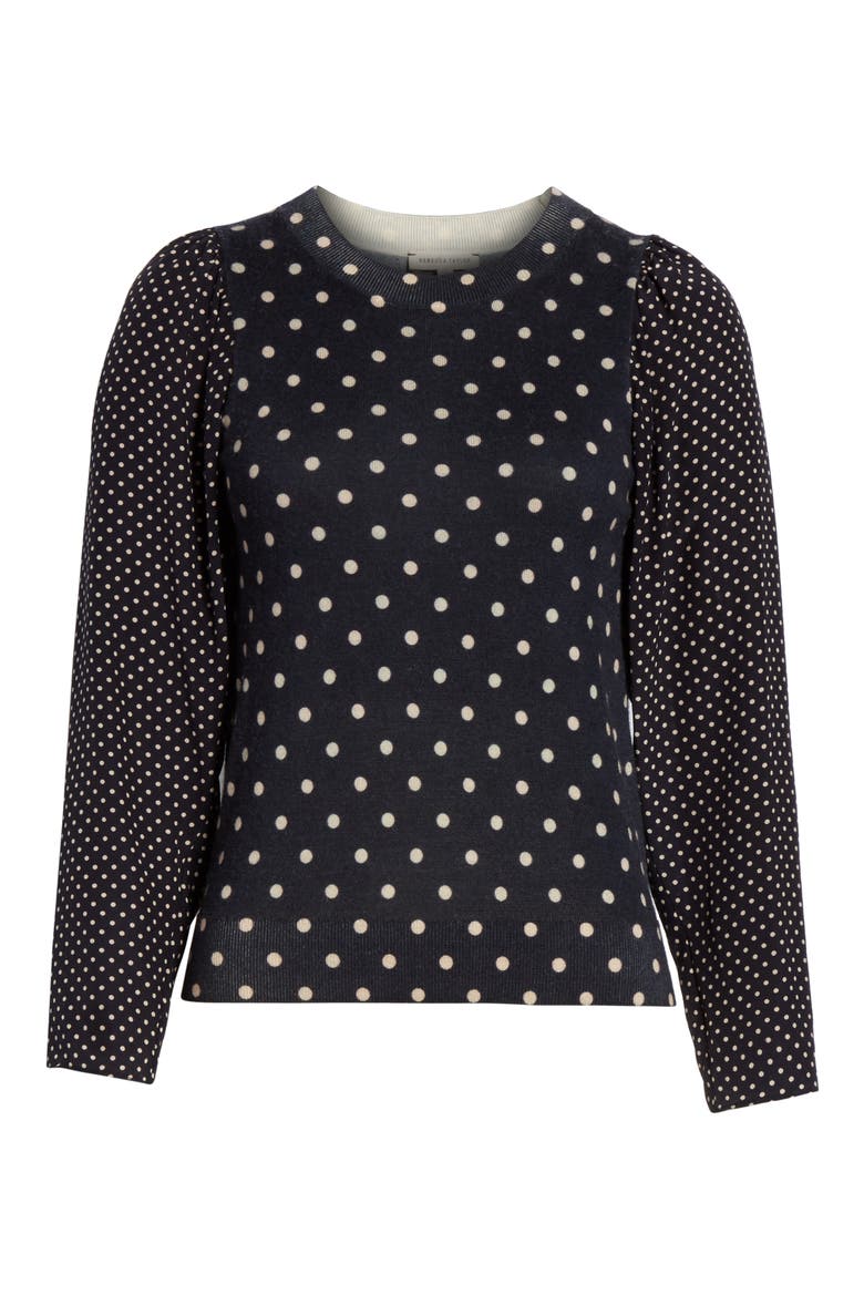 Dot Sweater, Alternate, color, NAVY COMBO