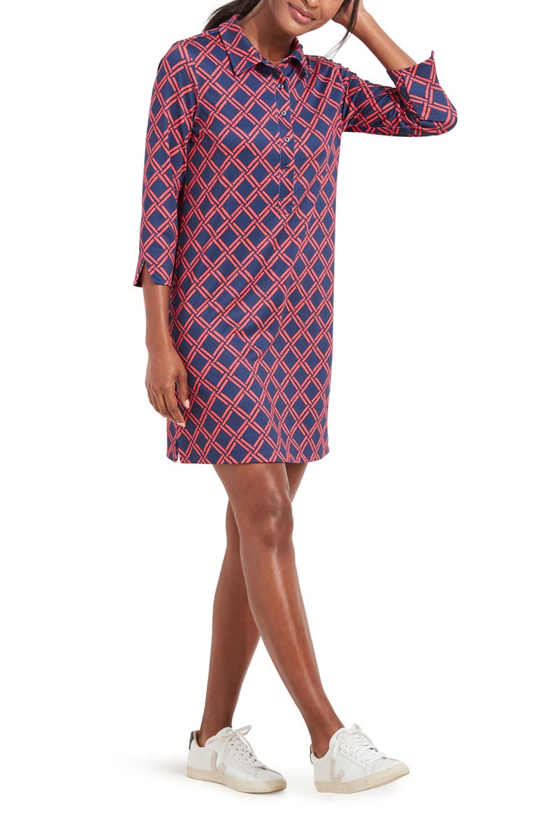 Sankaty Margo Shirtdress, Alternate, color, DEEP BAY GEO