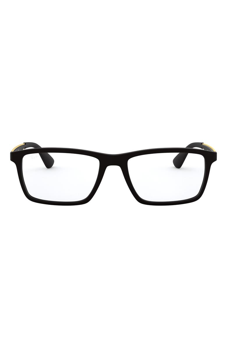 Ray-Ban 55mm Optical Glasses, Main, color, Matte Black