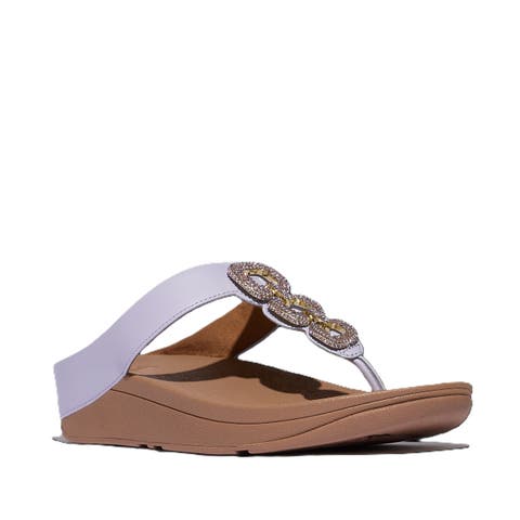 Fino Crystal Chain Toe Post Sandals