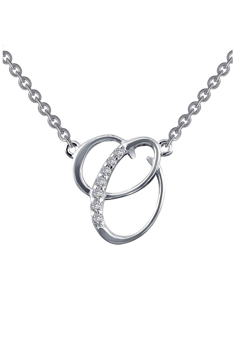 Initial Pendant Necklace, Main, color, SILVER - O