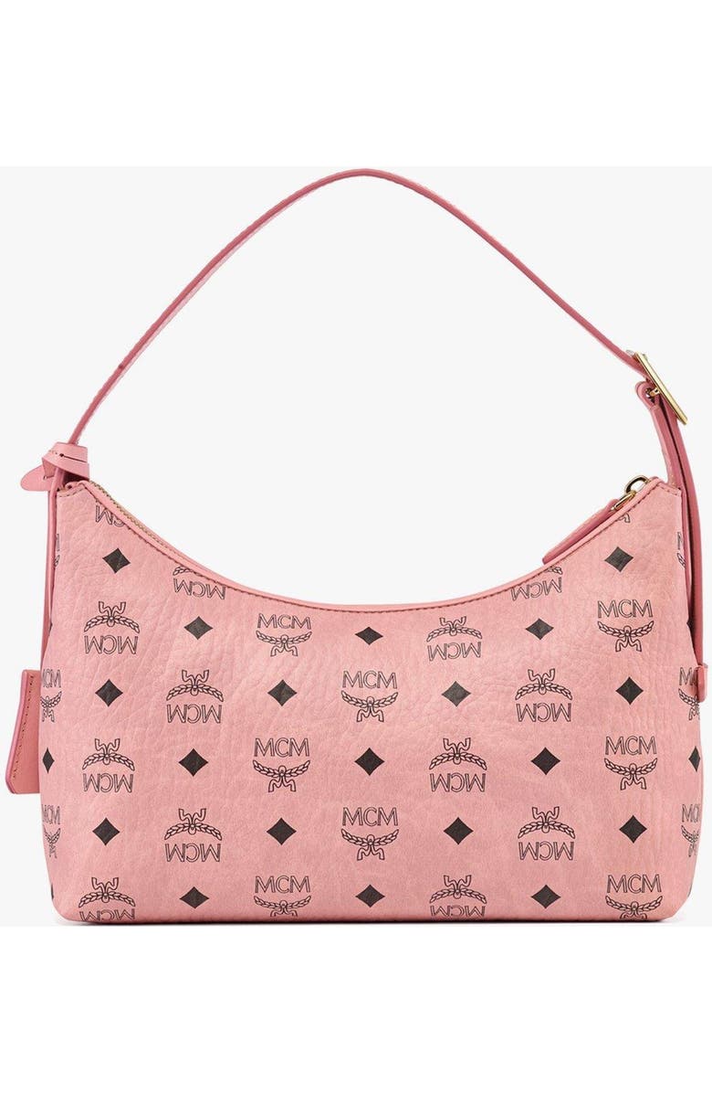 MCM Aren Hobo in Visetos, Alternate, color, Pink