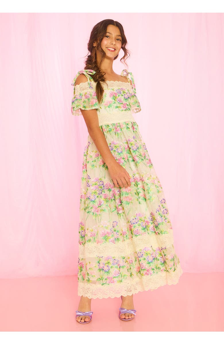 Marlo Kids Clementine Embroidered Maxi Dress, Alternate, color, Floral