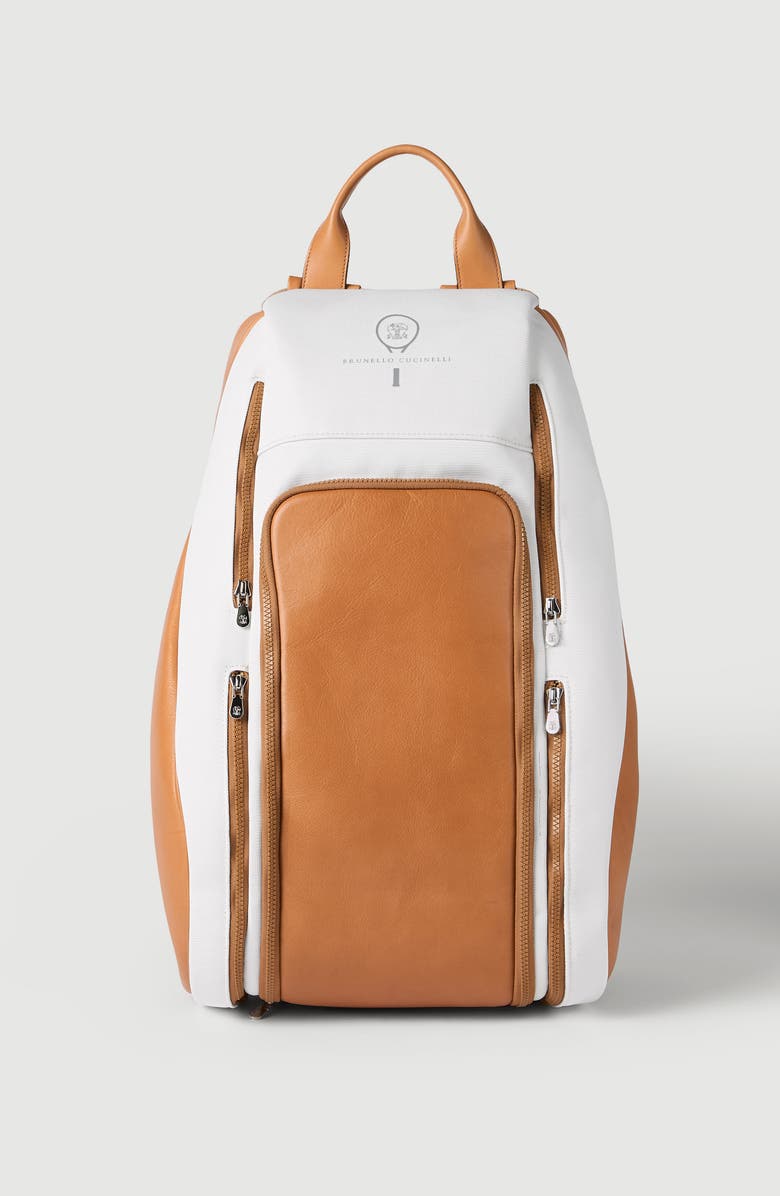 Brunello Cucinelli Padel backpack, Alternate, color, Natural