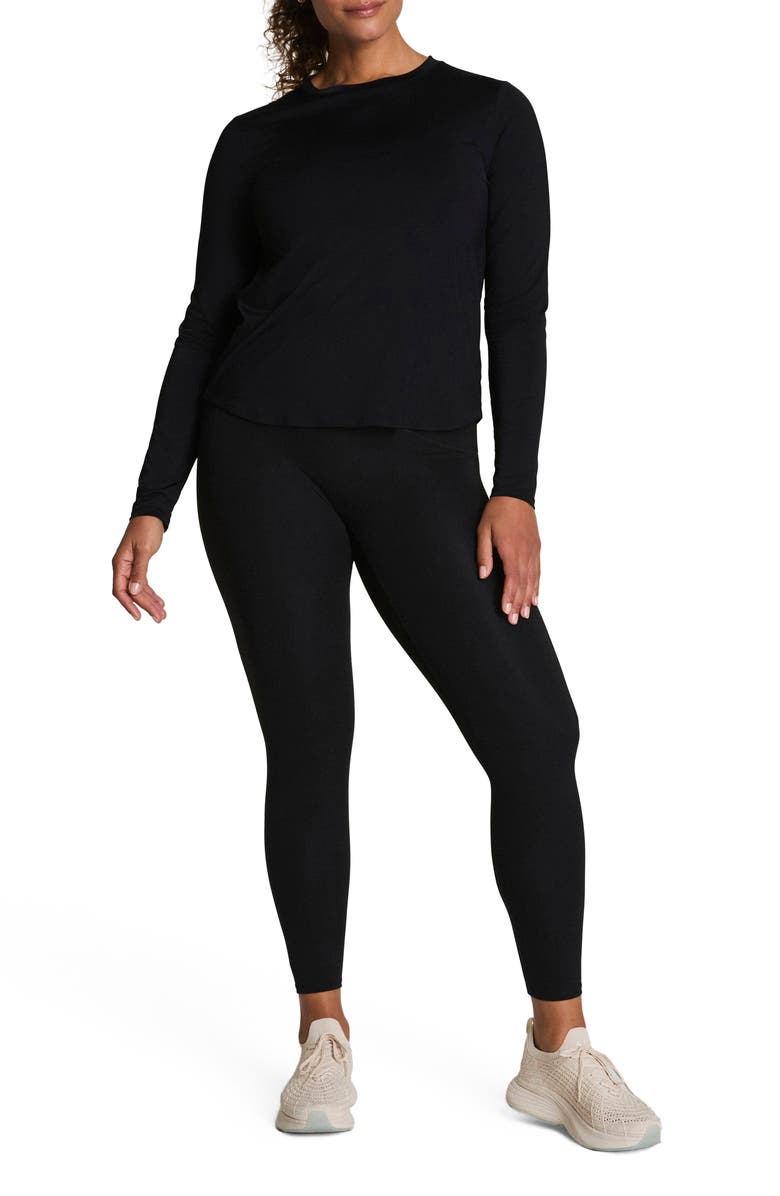 SPANX<sup>®</sup> Get Moving Long Sleeve Top, Alternate, color, Very Black