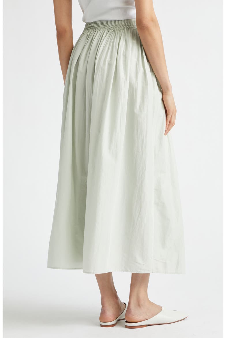 Naya Gathered Cotton & Silk Voile Maxi Skirt, Alternate, color, MIST