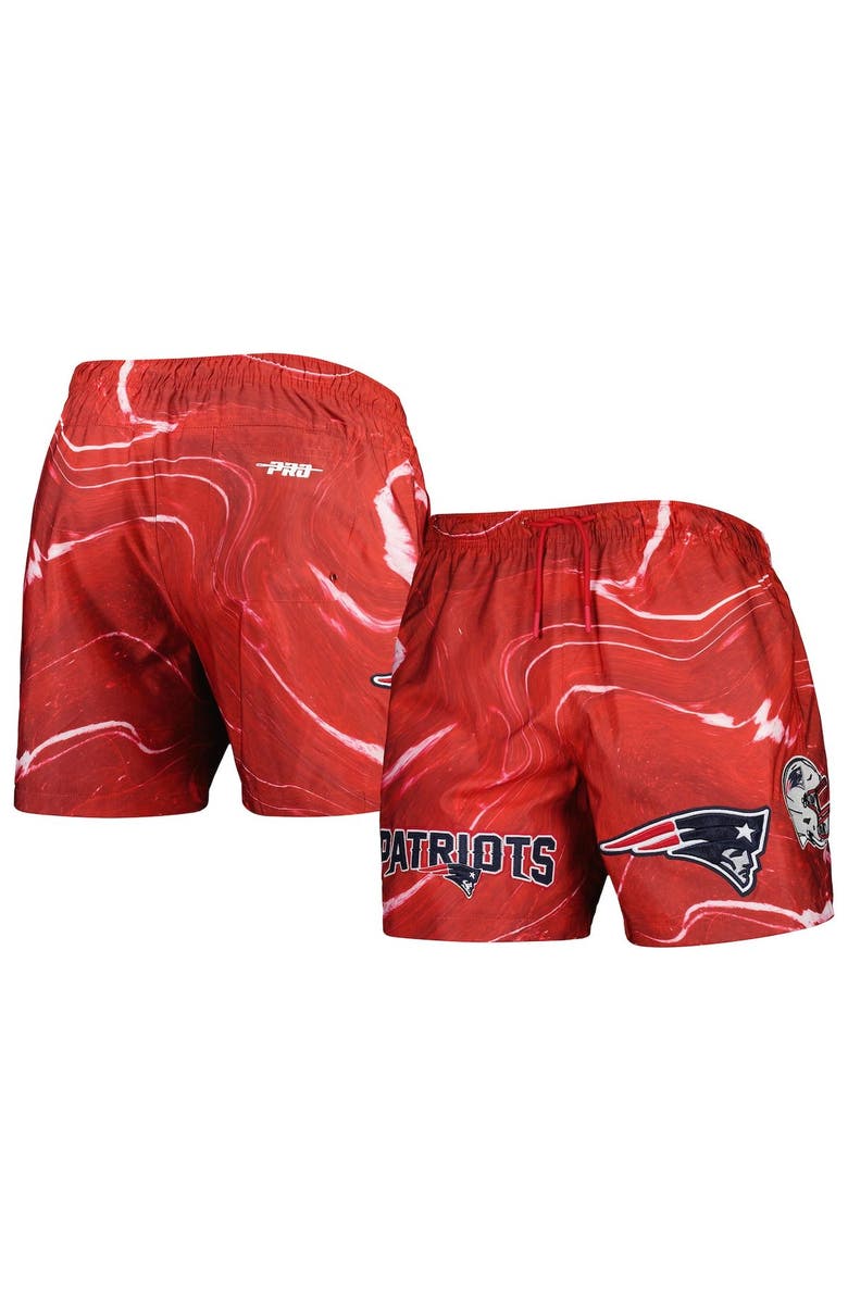 PRO STANDARD Men's Pro Standard Red New England Patriots Allover Marble Print Shorts, Main, color, Red