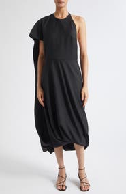 Róhe Twisted Cape Dress