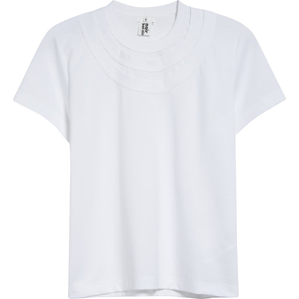 NOIR KEI NINOMIYA NOIR KEI NINOMIYA TRIPLE NECKLINE COTTON PONTE T-SHIRT