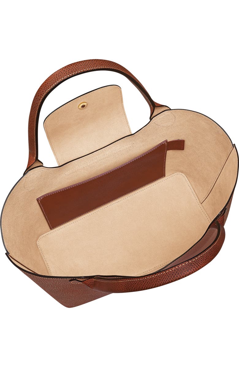 Longchamp Épure Leather Shoulder Tote, Alternate, color, Brown