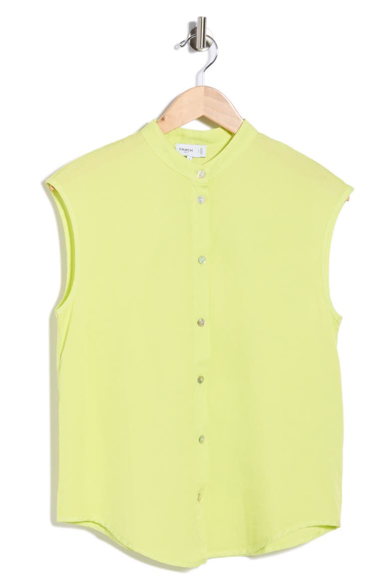 Athea Sleeveless Button-Up Top, Alternate, color, CITRON VERT