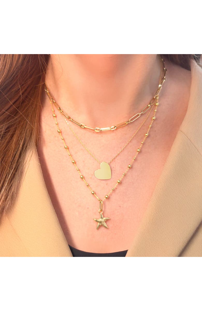 The Lovery Fine Jewelry Gold Starfish Charm, Alternate, color, 