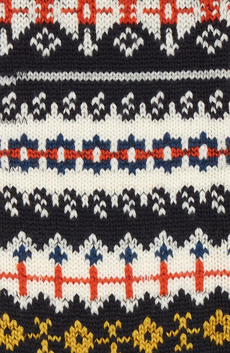 Drake's Fair Isle Wool & Cotton Socks, Alternate, color,