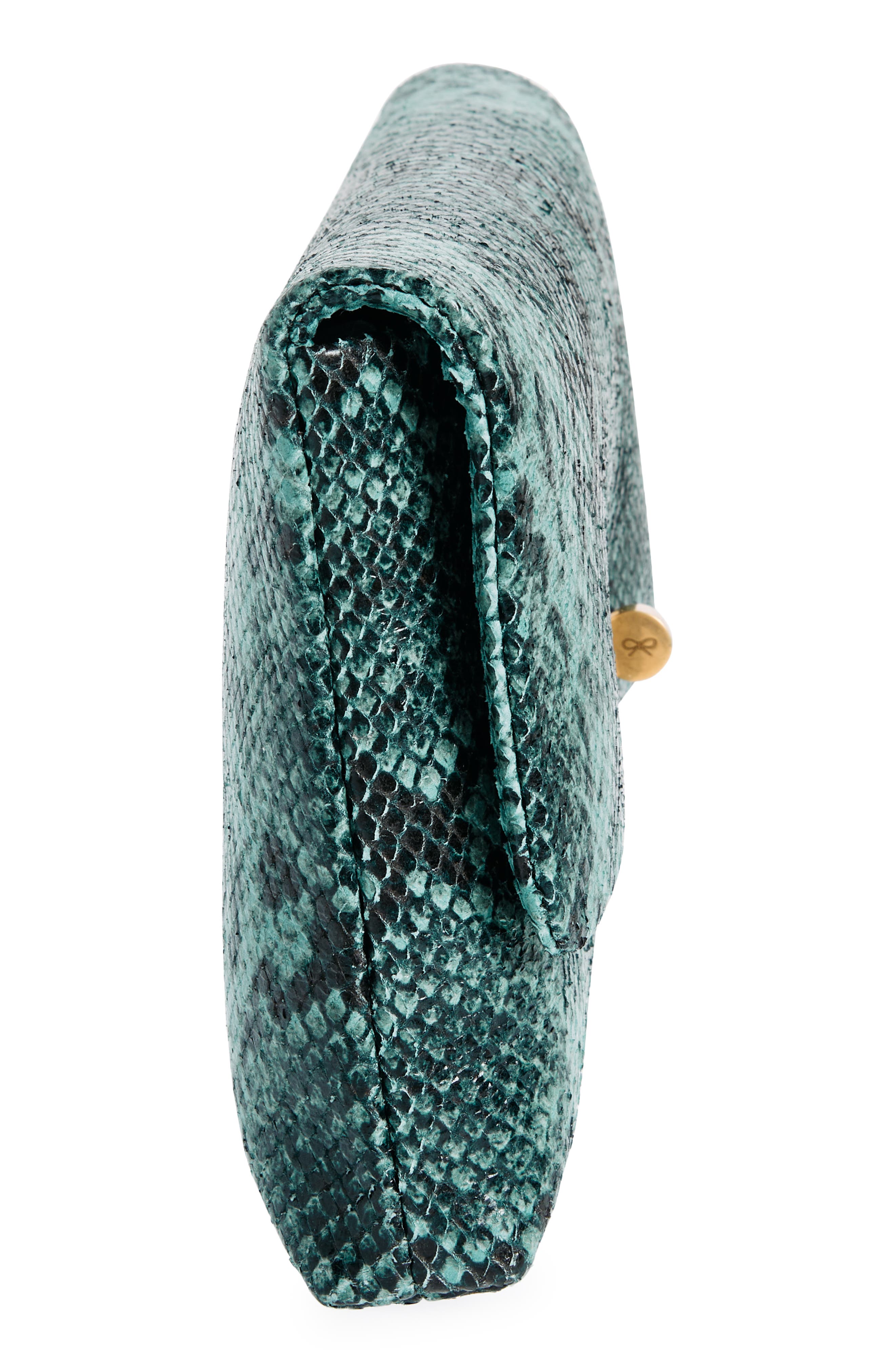 Anya Hindmarch Valorie Snake Embossed Leather Clutch, Alternate, color, 