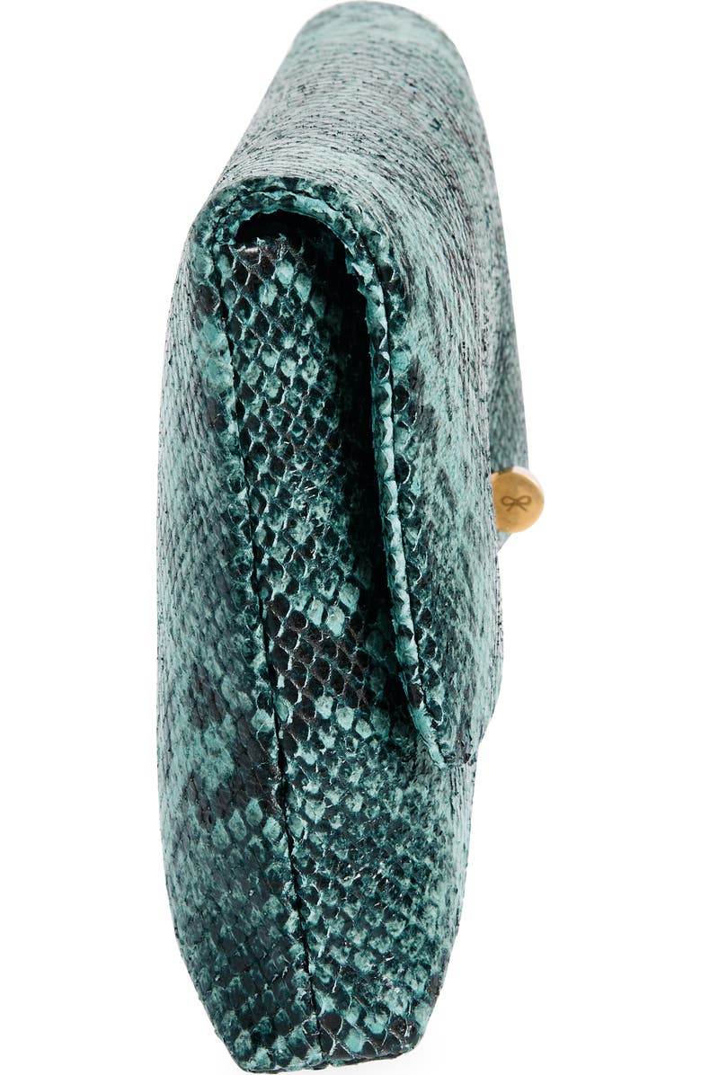 Anya Hindmarch Valorie Snake Embossed Leather Clutch, Alternate, color,
